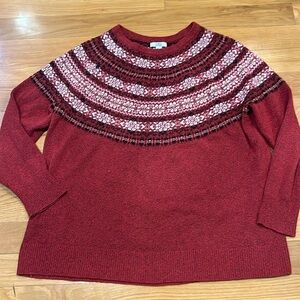 Croft & Barrow women’s Fair Isle sweater size 1X .